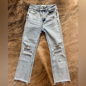 Risen Distressed Light Wash Jeans - size 7/28